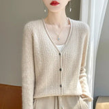 Women Merino Wool Cashmere Cardigan