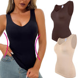 Women Sleeveless V-Neck Shapewear Tank Top