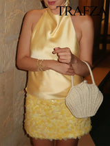 Women Sequin Mini Skirt 2025