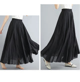 Women Linen Maxi Skirt