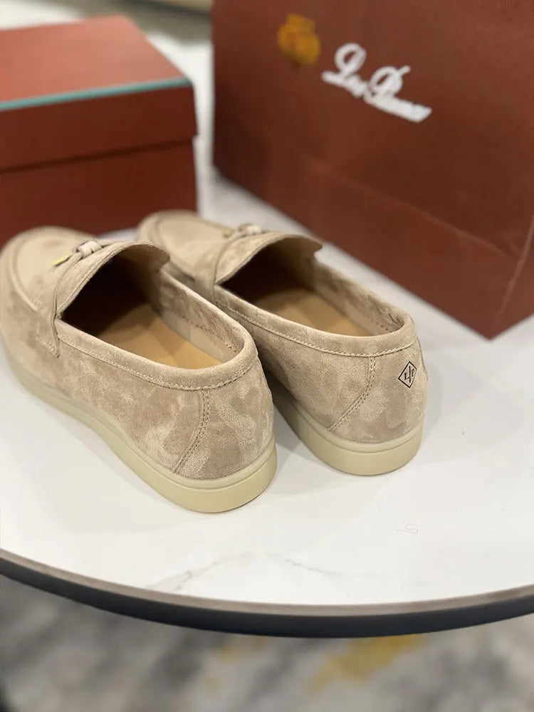 Women’s Leather Slip-On Bean Shoes Flats