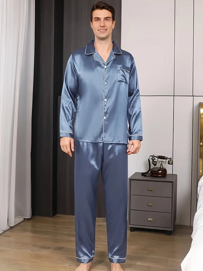 Men’s Silk Pajama Set
