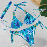 Rhinestone Push-Up Bikini