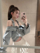 Women’s Vintage Sleeveless Denim Vest Streetwear