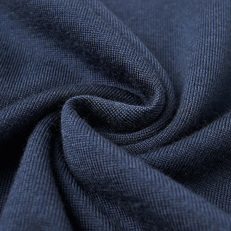 Men Short Sleeve Wool Polo Knit