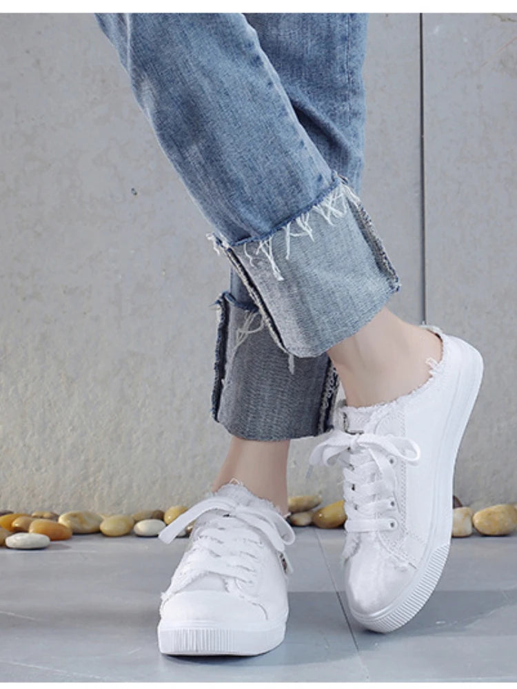 Women Canvas Shoes Classic Lace Up Sneakers