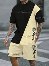 Men's Plus Size Tracksuit – Rose Print 2 Piece