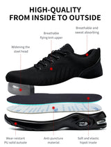 Unisex Breathable Steel Toe Safety Shoes