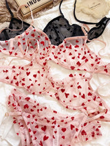 Women Mesh Bikini Lingerie Set