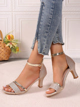 Open Toe Thin Heels – Luxury Party Sandals