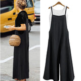 Women Cotton Wide Leg Jumpsuit
