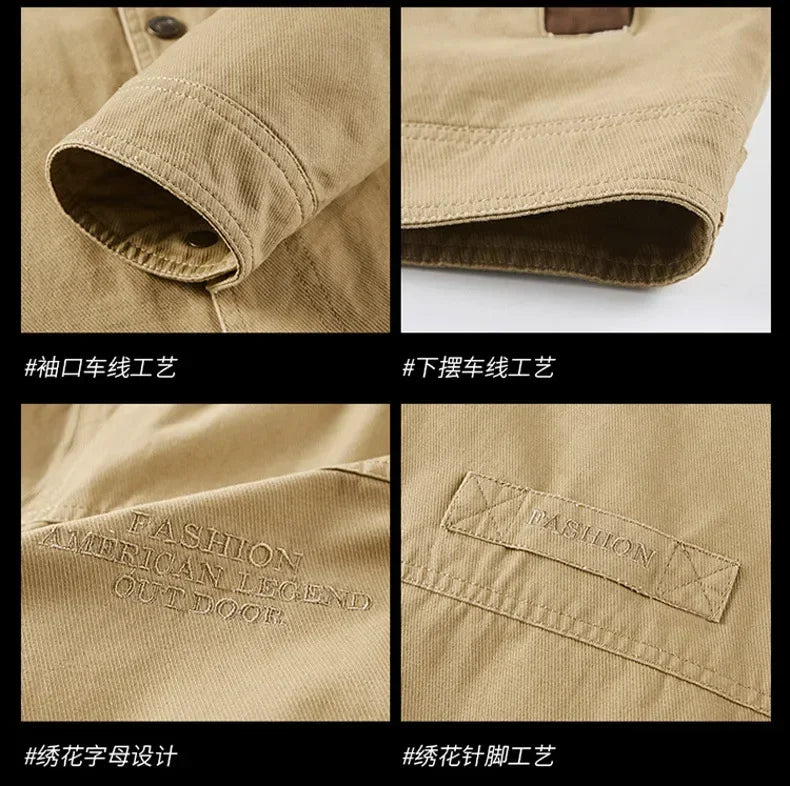 Men's Plus Size Outdoor Jacket – Slim Fit Cargo Coat