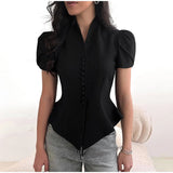 Elegant Women's Slim Waist Blazer Coat