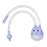 Owl-shaped nasal aspirator for babies, made of silicone and ABS, features cartoon design for easy use.