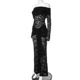 LaceReign™ – See-Through Party Jumpsuit (Seductive, Sheer & Chic)