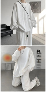 Men’s Plus Size Plain Tracksuit Set M–5XL