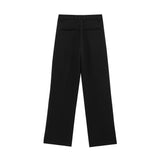 Lapel Zip Wide Leg Pant Set