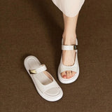 Women Minimalist White Slide Sandals