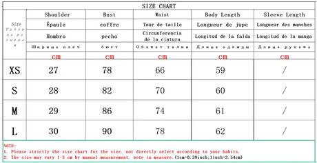 Size chart for women's tank tops including measurements for shoulder, bust, waist, body length, and sleeve length.