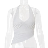 Irregular Backless Halter Camisole Top