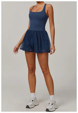 Women Mesh Breathable Tennis Skirt