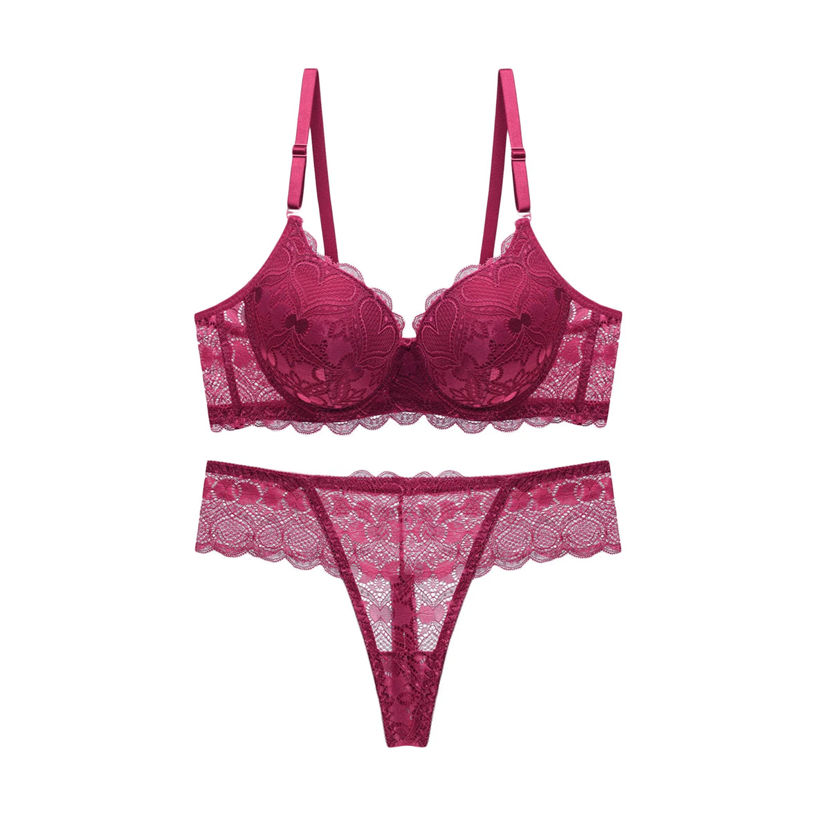 Women Floral Lace Garter Set