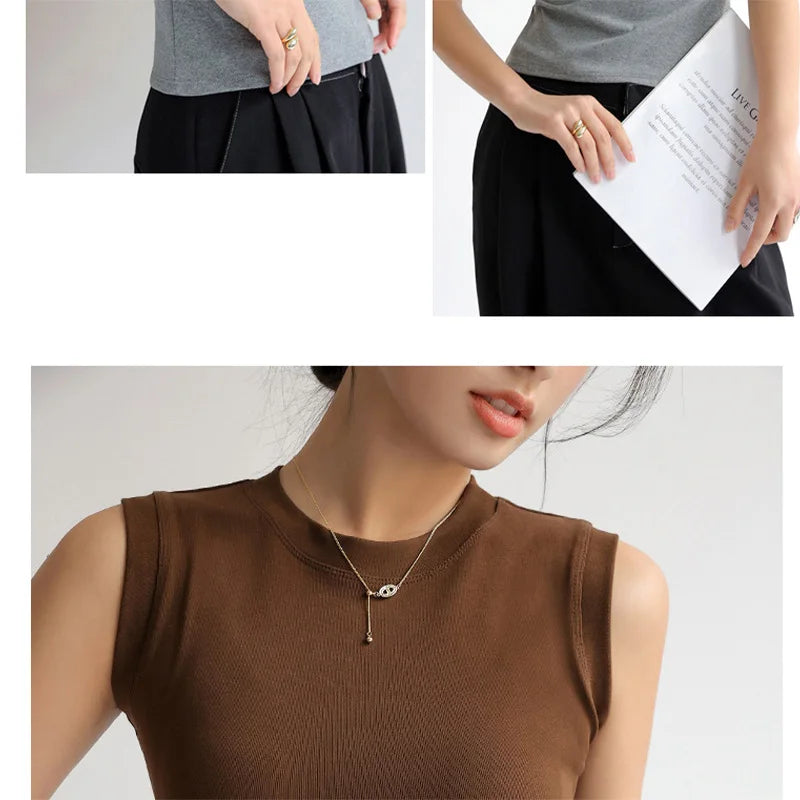 Colorful Round Neck Camisole Vest