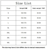 Size chart for Streetwear Casual Chinese Hanfu Dress showing height and weight measurements for various sizes.