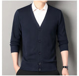 Men V-Neck Knit Cardigan