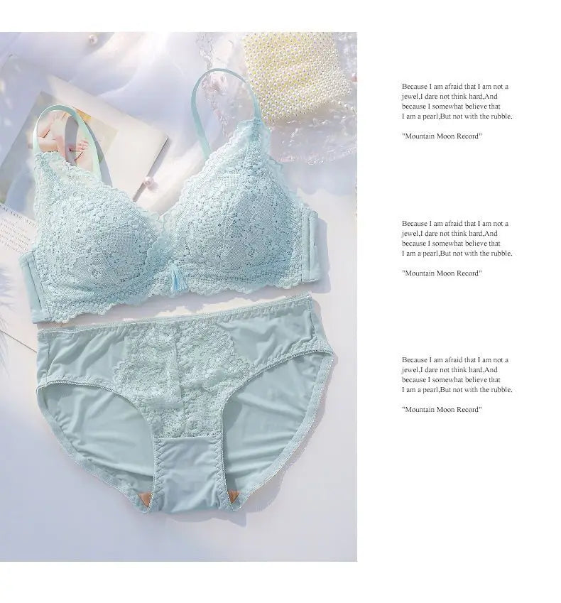 Women Vintage Lift Bra Set