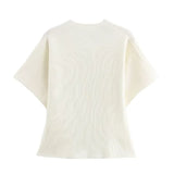 Elegant Knitted Short Sleeve Jacket