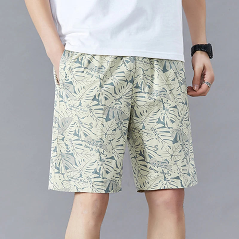 Plus Size Men's Cotton Knee Shorts – Summer Casual