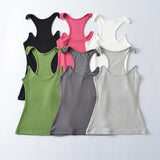 Women Ribbed Strap Tank Top
