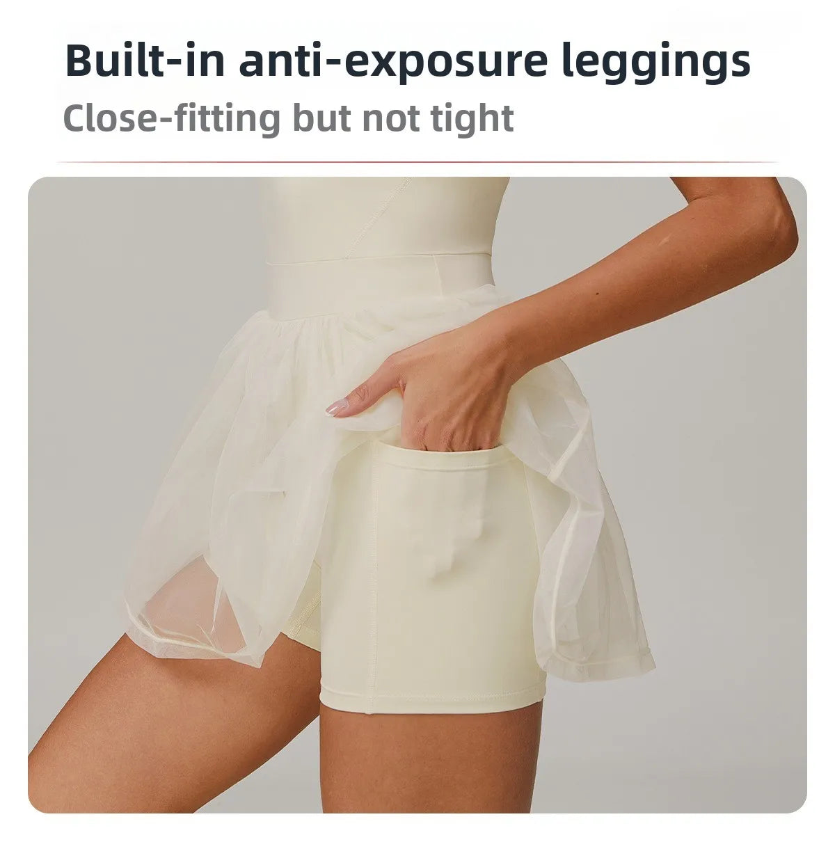 Women Mesh Breathable Tennis Skirt