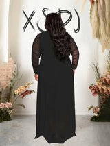 Women Mesh Lace Sleeve Pants Set