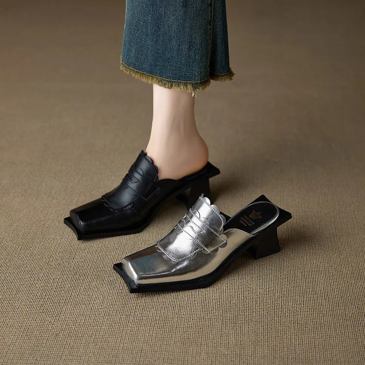 Women Rhinestone Mules Luxury Slippers