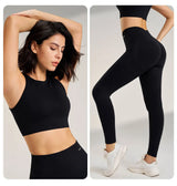 Women High Waist Leggings & Top Set