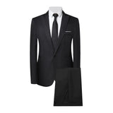 Men Slim Fit Tailored Business Suit