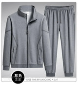Men’s Plus Size Solid Tracksuit Set