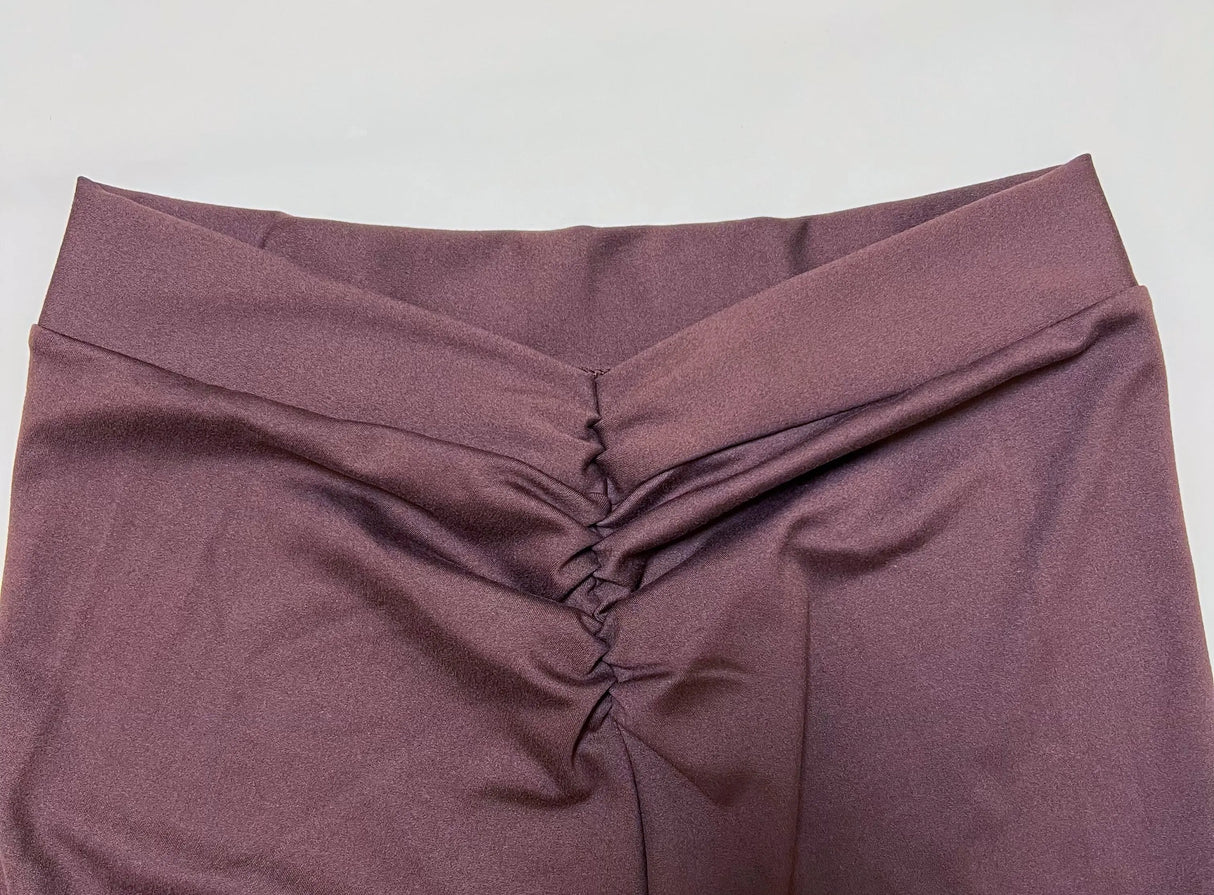 Women V Back High Waist Yoga Leggings