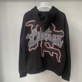 Men Rhinestone Zipper Hoodie