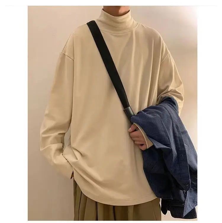 Men Velvet Slim Fit Turtleneck