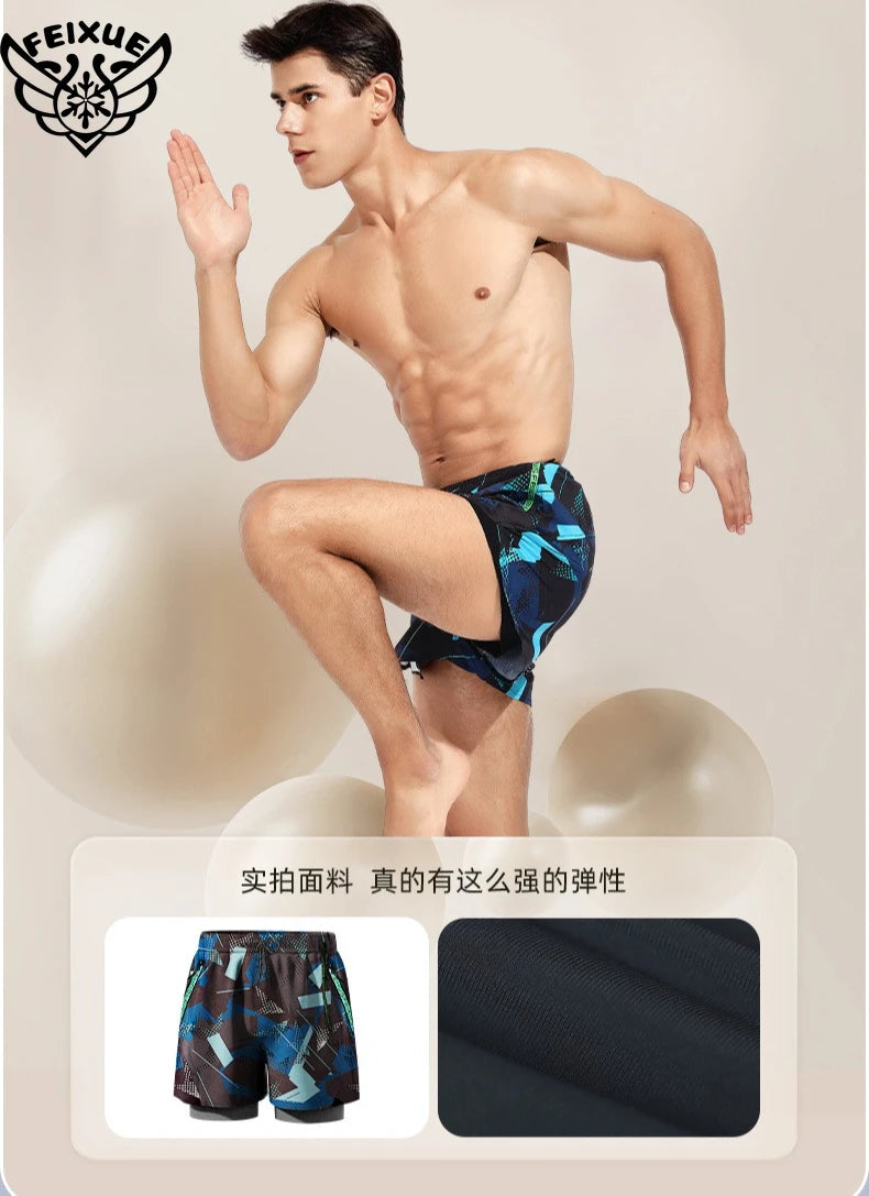 Men's Plus Size Beach Swim Shorts