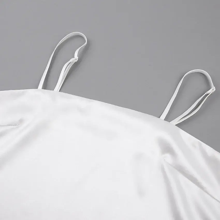 Women Satin Pajama Set with Feather Trim Pants