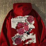 Men’s Rose Print Hoodie