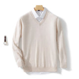Men's Plus Size Cashmere V-Neck Sweater
