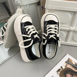 Women Canvas Sneakers Non Slip Lace Up Flats