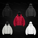 Men Balaclava Zip Hoodie Jacket