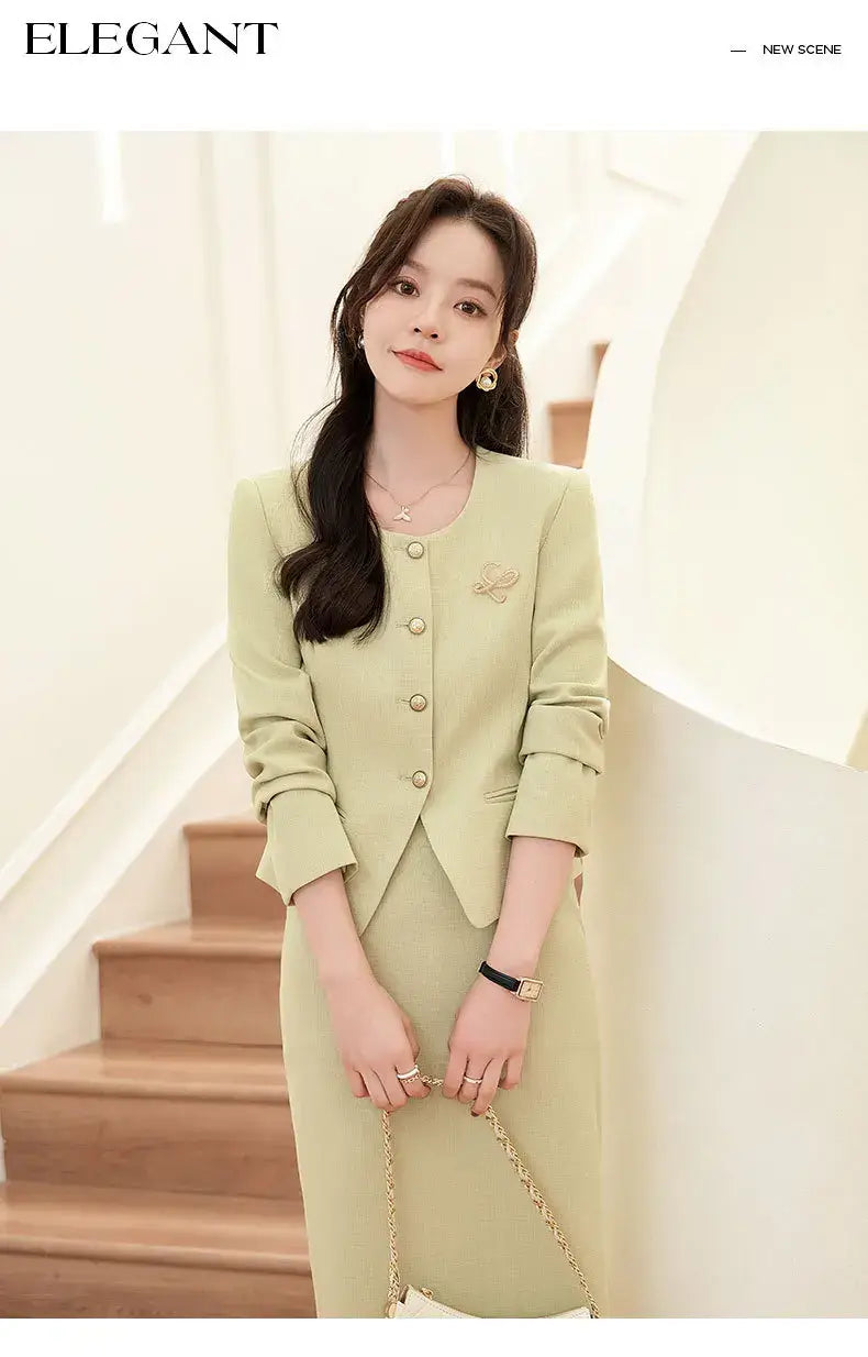 Women Business Work Skirt Suit