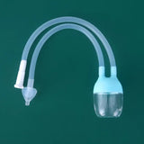 Baby nose cleaner suction tool with silicone and transparent tubing for safe nasal aspiration.